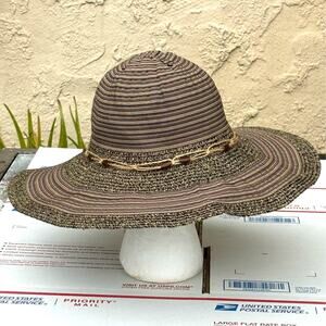Brown & Tan Scala Collezione Sun Hat